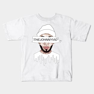 TheJohnnyVic by Clementine White Clear Background Kids T-Shirt